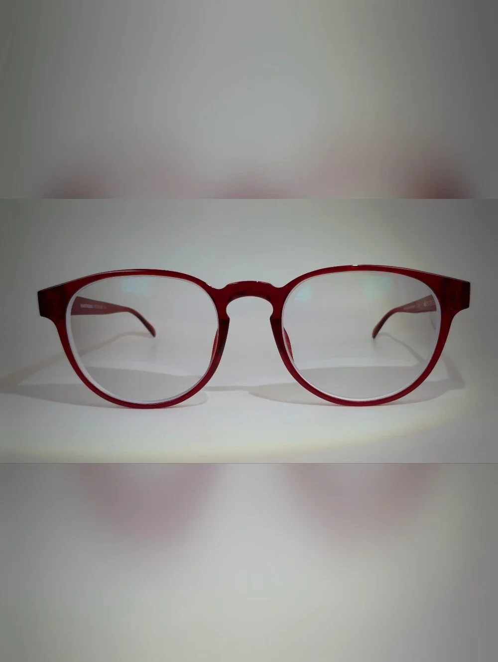 Hawthorne. Candy Apple Red Round Petite Women's Eyewear.